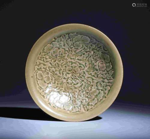 YAOZHOU KILN FLOWER CARVED DISH