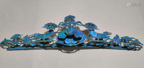 CHINESE KINGFISHER FEATHER HAIR ORNAMENT