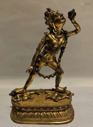 A GILT-BRONZE FIGURE OF VAJRAYOGINI