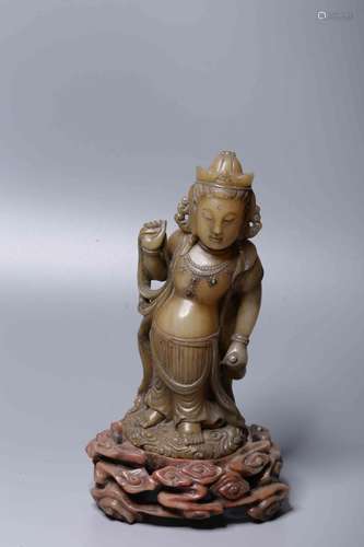 A SOAPSTONE FIGURE