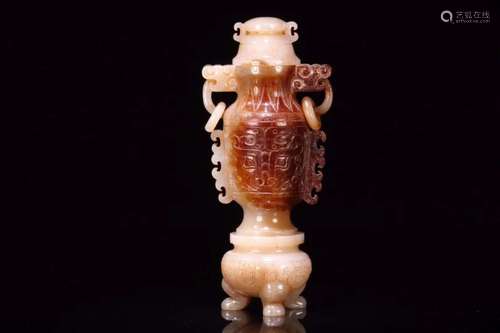 A HAN DYNASTY REMOVABLE VASE