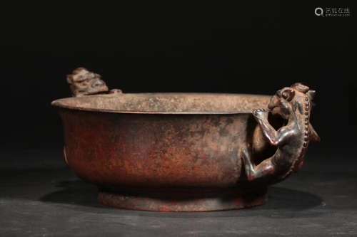 A BRONZE CENSER, XUANDE MARK