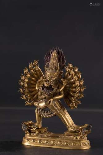 A GILT BRONZE BUDDHA