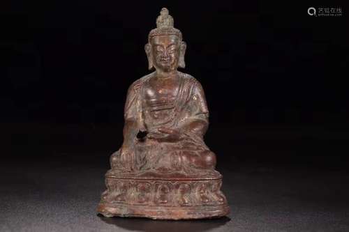 A BRONZE FIGURE OF BUDDHA