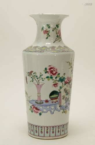 A FAMILLE ROSE FLORAL VASE, YONGZHENG PERIOD