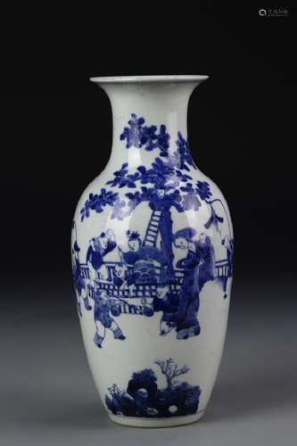 A BLUE AND WHITE VASE, GUANGXU MARK AND PERIOD