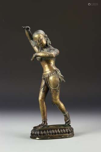 A BRONZE FIGURE OF VAJRAYOGINI