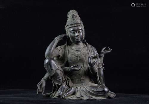 A BRONZE FIGURE OF SHADAKSHARI LOKESHVARA