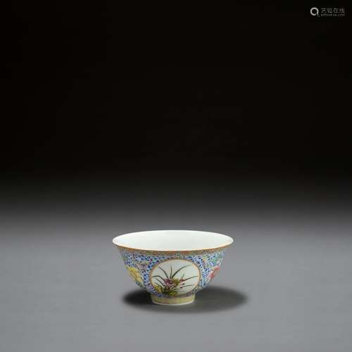 A REPUBLIC FAMILLE ROSE BOWL, QIANLONG MARK