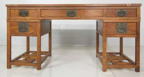 A HUANGHUALI DESK WITH DRAWERS