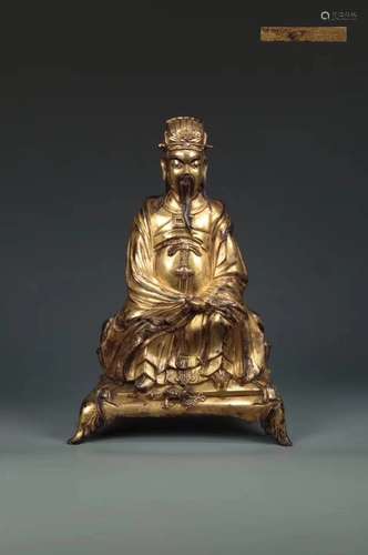 A GILT-BRONZE FIGURE OF BUDDHA