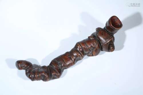 A CHENXIANG WOOD `LUOHAN` BRUSH REST