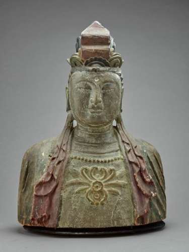 CHINE, dynastie des Qing. \nBuste de bodhisattva co...;