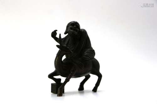 Chine XIXème siècle \n \nGroupe en bronze, représent...;