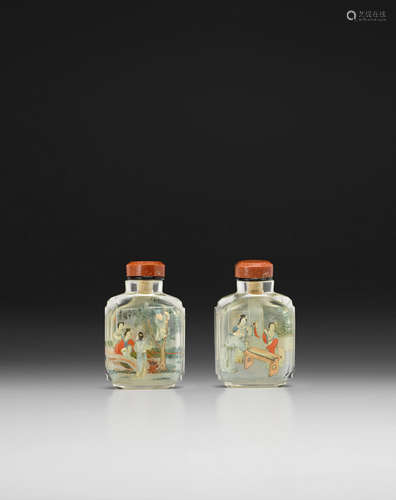 Ye Family, 1919 AN INSIDE PAINTED GLASS SNUFF BOTTLE