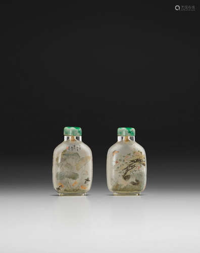 Ye Zhongsan, 1897 AN INSIDE PAINTED GLASS SNUFF BOTTLE