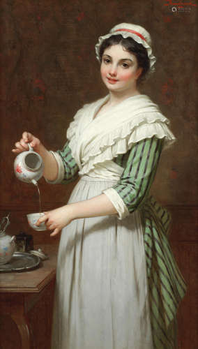 Time for tea  Pierre-Francois(Pierre-Louis) Bouchard (French, 1831-1889)