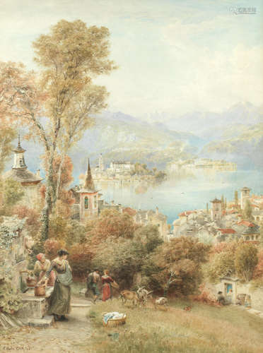 Orta from the Sacro Monte, North Italy  Ebenezer Wake Cook(British, 1843-1926)