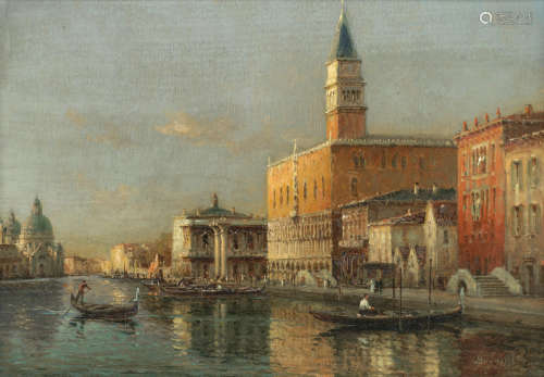 View of the Doge's palace and beyond, Venice Antoine Bouvard(French, 1870-1956)