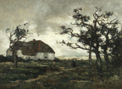 Landschap Jan Hendrik Weissenbruch(Dutch, 1824-1903)