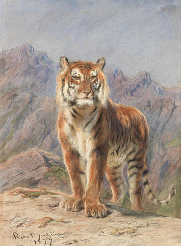 Tiger in a mountain landscape Rosa Bonheur(French, 1822-1899)