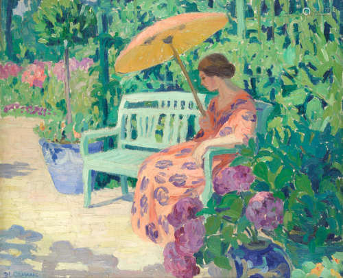 Femme au jardin Blanche Camus(1881-1968)