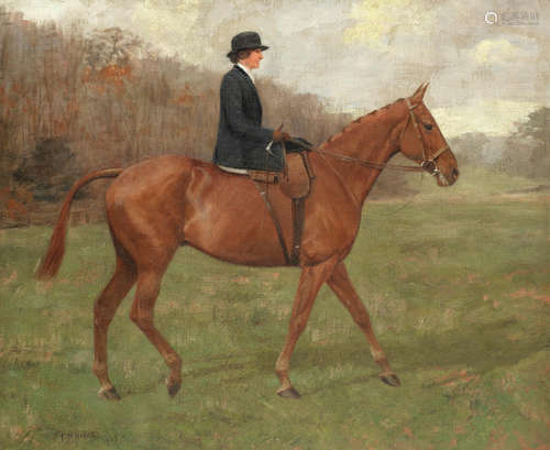 An autumn ride Frances Mabel Hollams(British, 1877-1963)