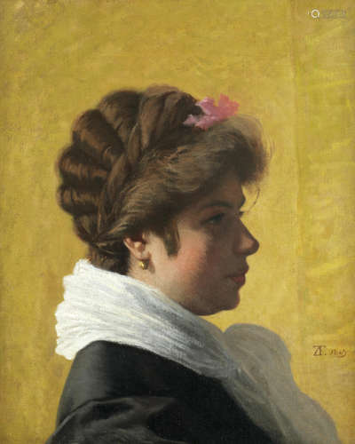 Portrait of a lady Federico Zandomeneghi(Italian, 1841-1917)