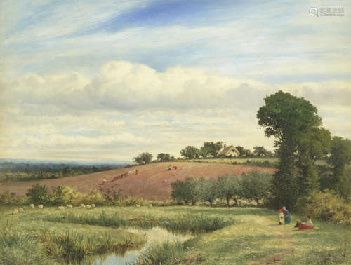 A fine summer's day near Whittington, Worcestershire Benjamin Williams Leader, RA(British, 1831-1923)