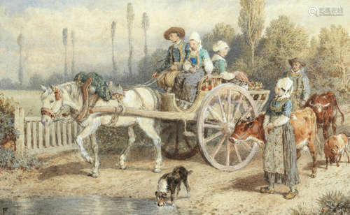 Going to market Myles Birket Foster, RWS(British 1825-1899)