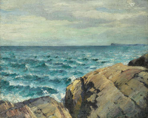Cornish headland, St Ives  Max Kuehne(American, 1880-1968)