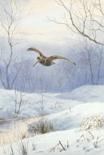Flying through the winter twilight John Cyril Harrison(British, 1898-1985)