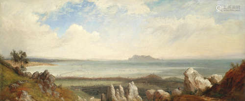 A view of Dublin Bay  Follower of William Henry Bartlett(British, 1809-1854)