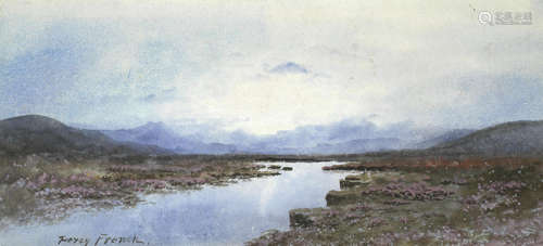 Clear skies over an Irish bog  Percy French(Irish, 1854-1920)