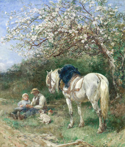 A rest at the roadside Heywood Hardy(British, 1843-1933)