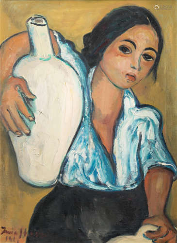Girl with Jug Irma Stern(South African, 1894-1966)