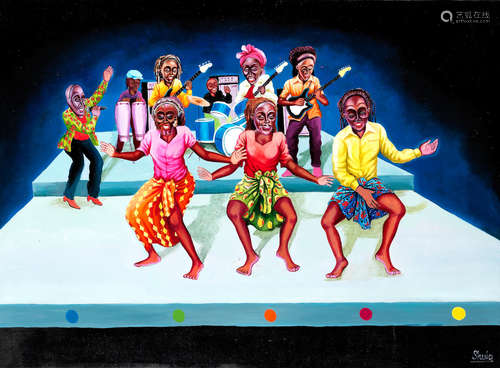 The dancers Monsengo Shula(Democratic Republic of Congo, born 1959)