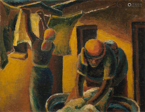 Washer woman, circa 1940 Gerard Sekoto(South African, 1913-1993)