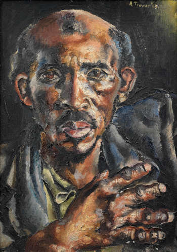 Portrait of a man Harry Trevor(South African, 1922-1970)