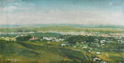 Enugu from Milliken Hill Erhabor Emokpae(Nigerian, 1934-1984)