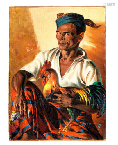 Cock Fighter Vladimir Griegorovich Tretchikoff(South African, 1913-2006)