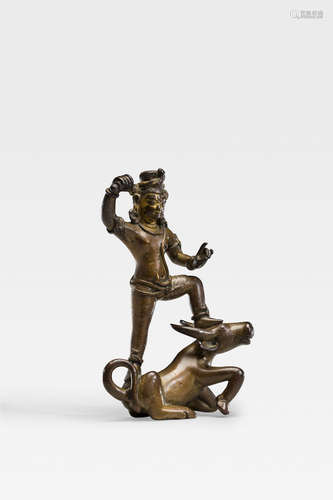 TIBET, 12TH/13TH CENTURY A COPPER FIGURE OF KRISHNA YAMARI