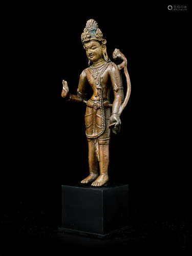 WESTERN TIBET, 13TH CENTURY A COPPER ALLOY FIGURE OF PADMAPANI 