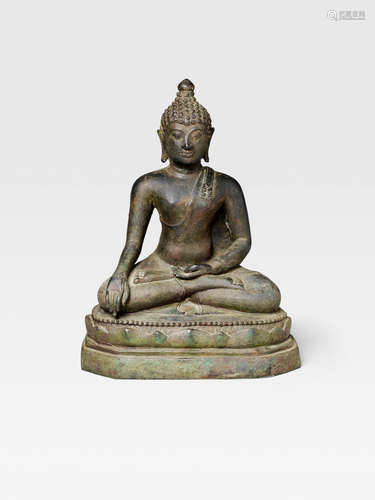 NORTHERN THAILAND, LAN NA PERIOD, 15TH/EARLY 16TH CENTURY A COPPER ALLOY FIGURE OF BUDDHA