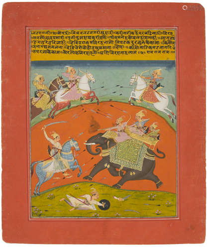 JAIPUR, CIRCA 1750 A FOLIO FROM A RAGAMALA SERIES: NAT RAGINI