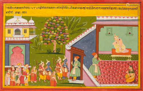 MEWAR, 1700-1710 AN ILLUSTRATION FROM A RAMAYANA SERIES