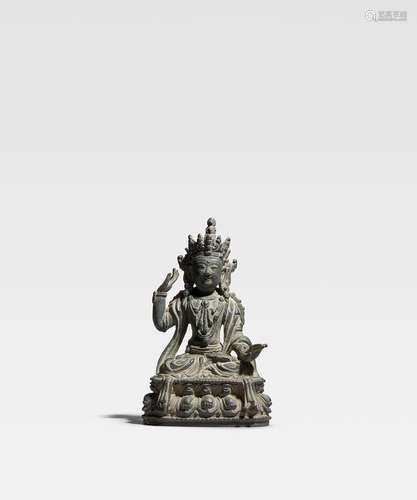 MING DYNASTY, CIRCA 15TH CENTURY  A COPPER ALLOY FIGURE OF NAMPAR GYALWA