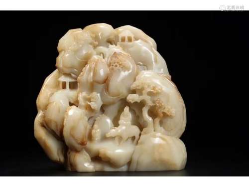 A HETIAN JADE CARVING OF MOUNTAIN