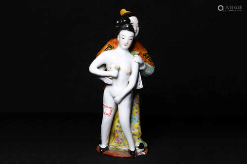 FAMILLE ROSE EROTIC FIGURE