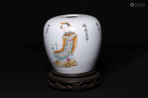 WUCAI 'PEOPLE' JAR WITH STAND